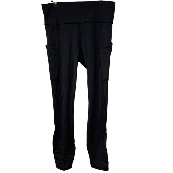 Athleta All In Reaction 7/8 Tight SIZE M Tall #353547 Black Gym Yoga Pockets - Picture 2 of 12